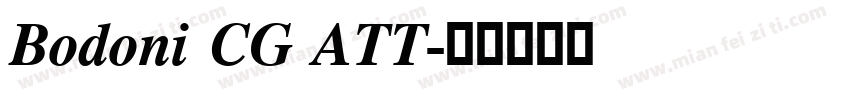 Bodoni CG ATT字体转换